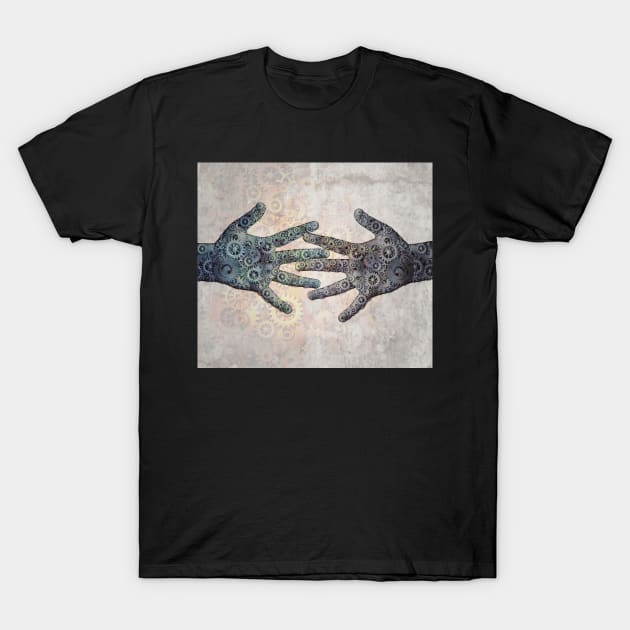 steampunk hands together T-Shirt by lightidea